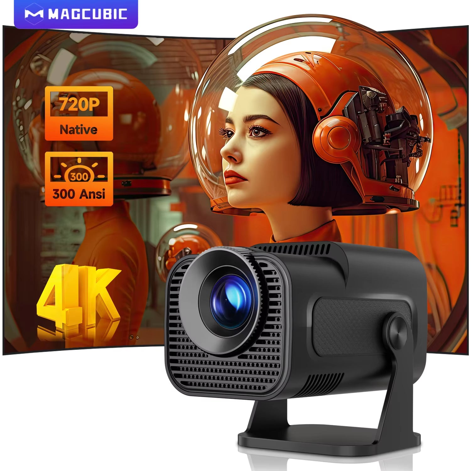 HY320 Mini 720P Android 11 Projector