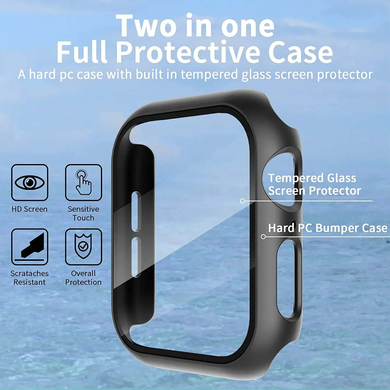 Apple Watch Tempered Glass Cover for Series 8 to 3