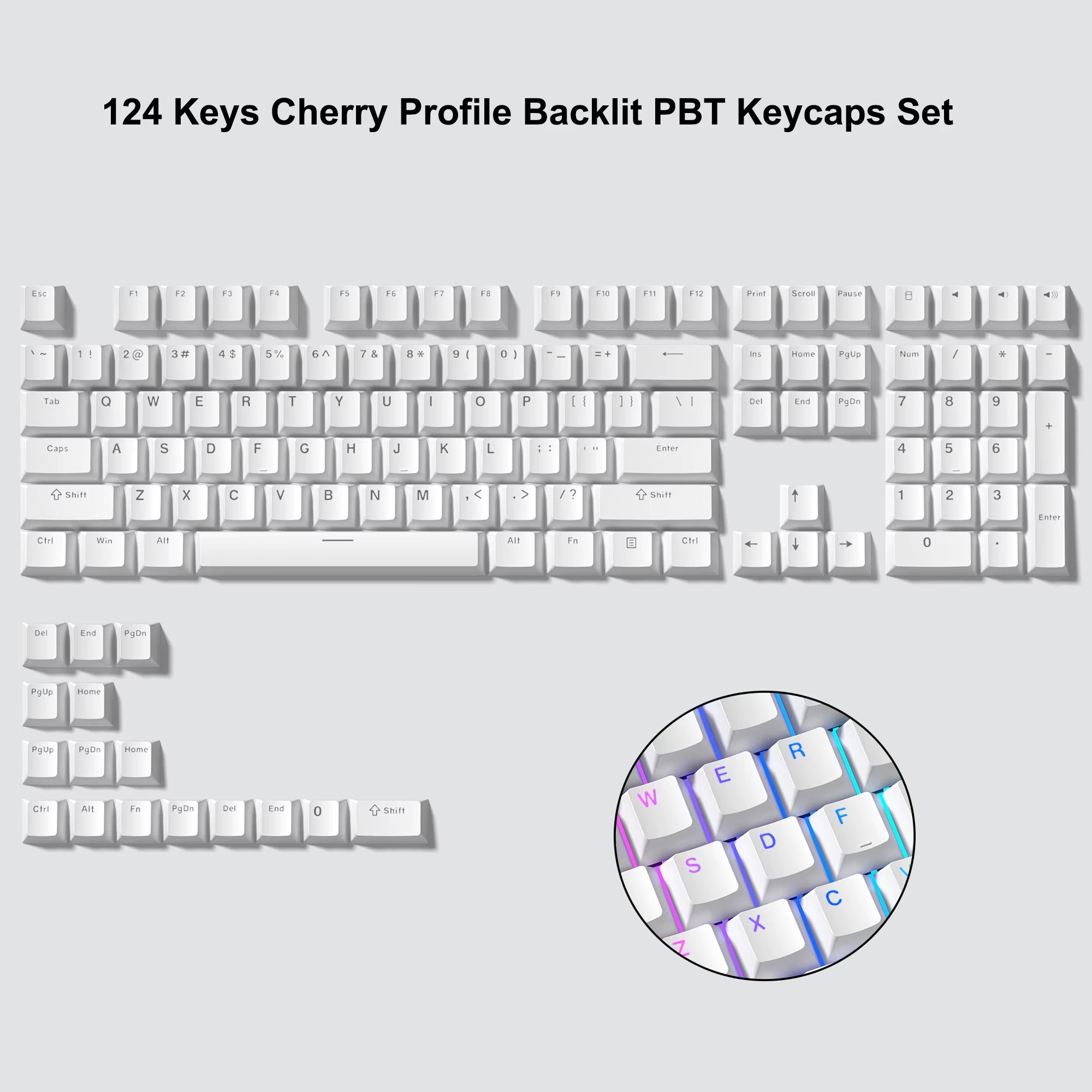 138 Keys Retro Brown Gray PBT Keycap – Mechanical Keyboard Keycap Set