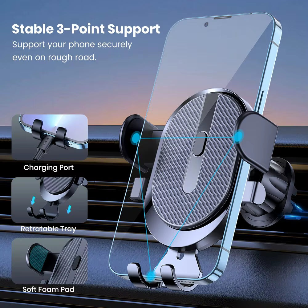 Car Phone Holder with Hook Clip – Universal Air Vent Mount
