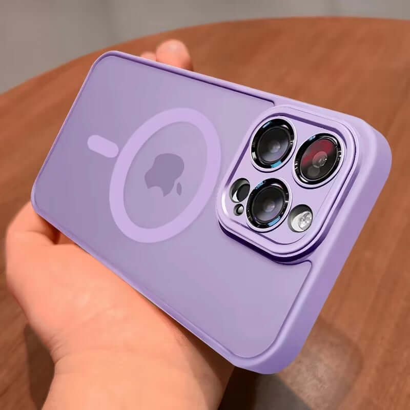 Magnetic Matte Translucent iPhone Case - Luxury Protection