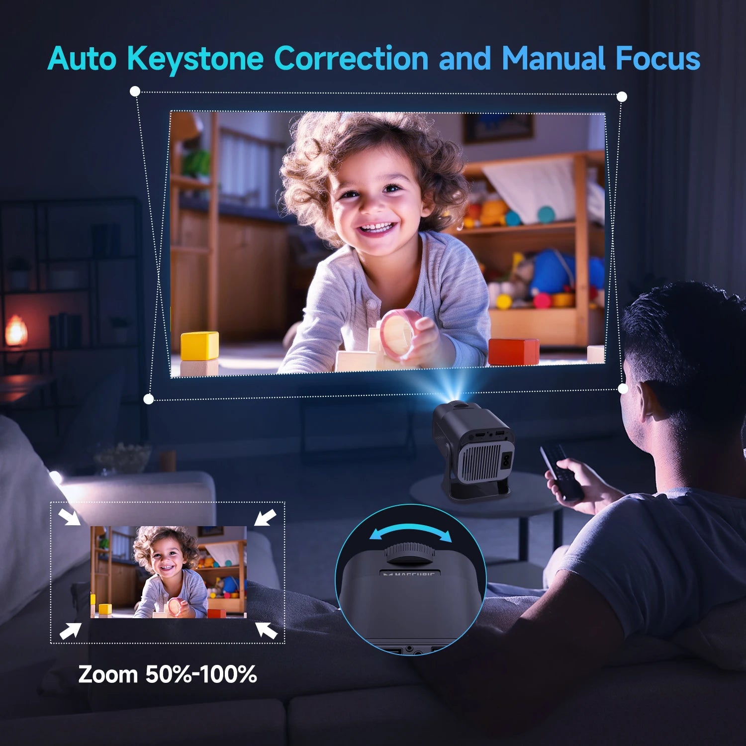 HY320 Mini 720P Android 11 Projector
