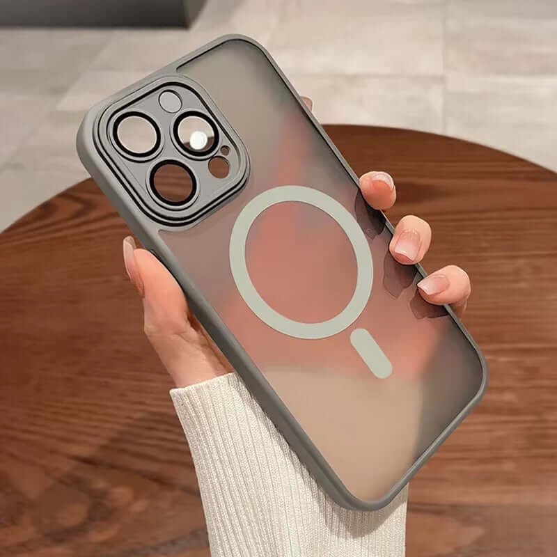 Magnetic Matte Translucent iPhone Case - Luxury Protection