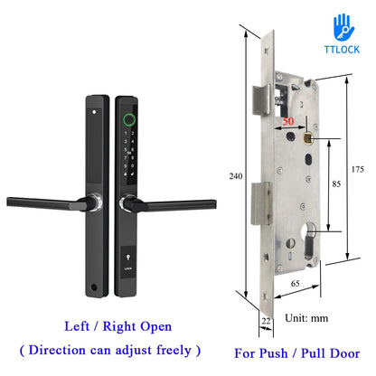 Waterproof Smart Lock – Fingerprint, Password &amp; Card Access for Sliding Doors