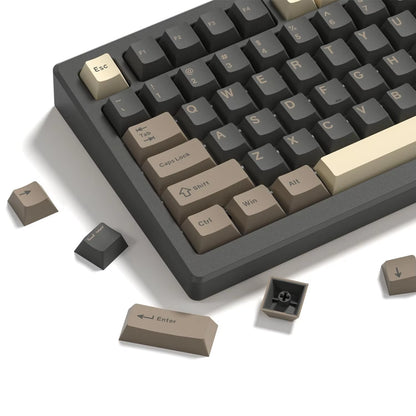 138 Keys Retro Brown Gray PBT Keycap – Mechanical Keyboard Keycap Set