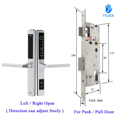 Waterproof Smart Lock – Fingerprint, Password &amp; Card Access for Sliding Doors