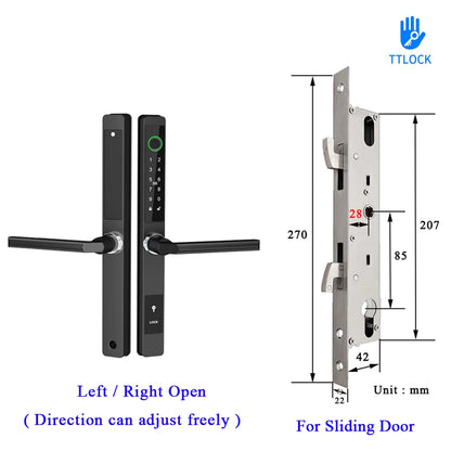 Waterproof Smart Lock – Fingerprint, Password &amp; Card Access for Sliding Doors