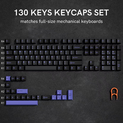 138 Keys Retro Brown Gray PBT Keycap – Mechanical Keyboard Keycap Set