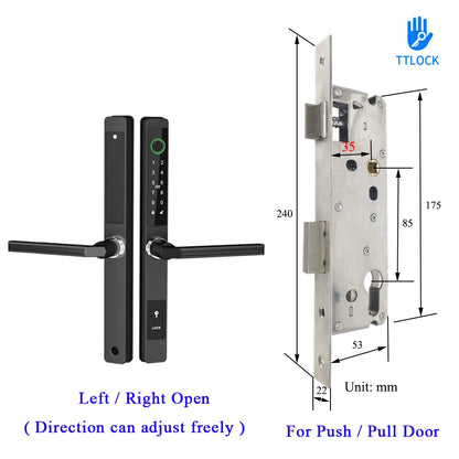 Waterproof Smart Lock – Fingerprint, Password &amp; Card Access for Sliding Doors