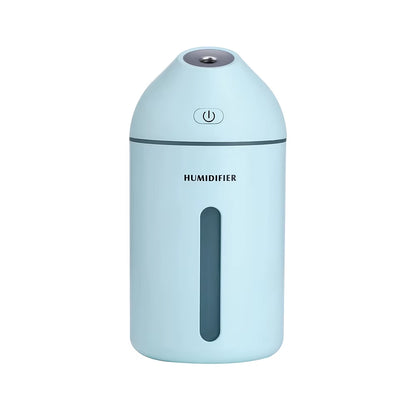 AromaDrive 300ml USB Diffuser in light blue color with transparent water level indicator.