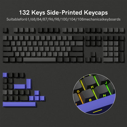 138 Keys Retro Brown Gray PBT Keycap Double Shot Cherry Profile Ka138 Keys Retro Brown Gray PBT Keycap – Mechanical Keyboard Keycap Setey Caps for Cherry MX Switches Mechanical Gamer Keyboard