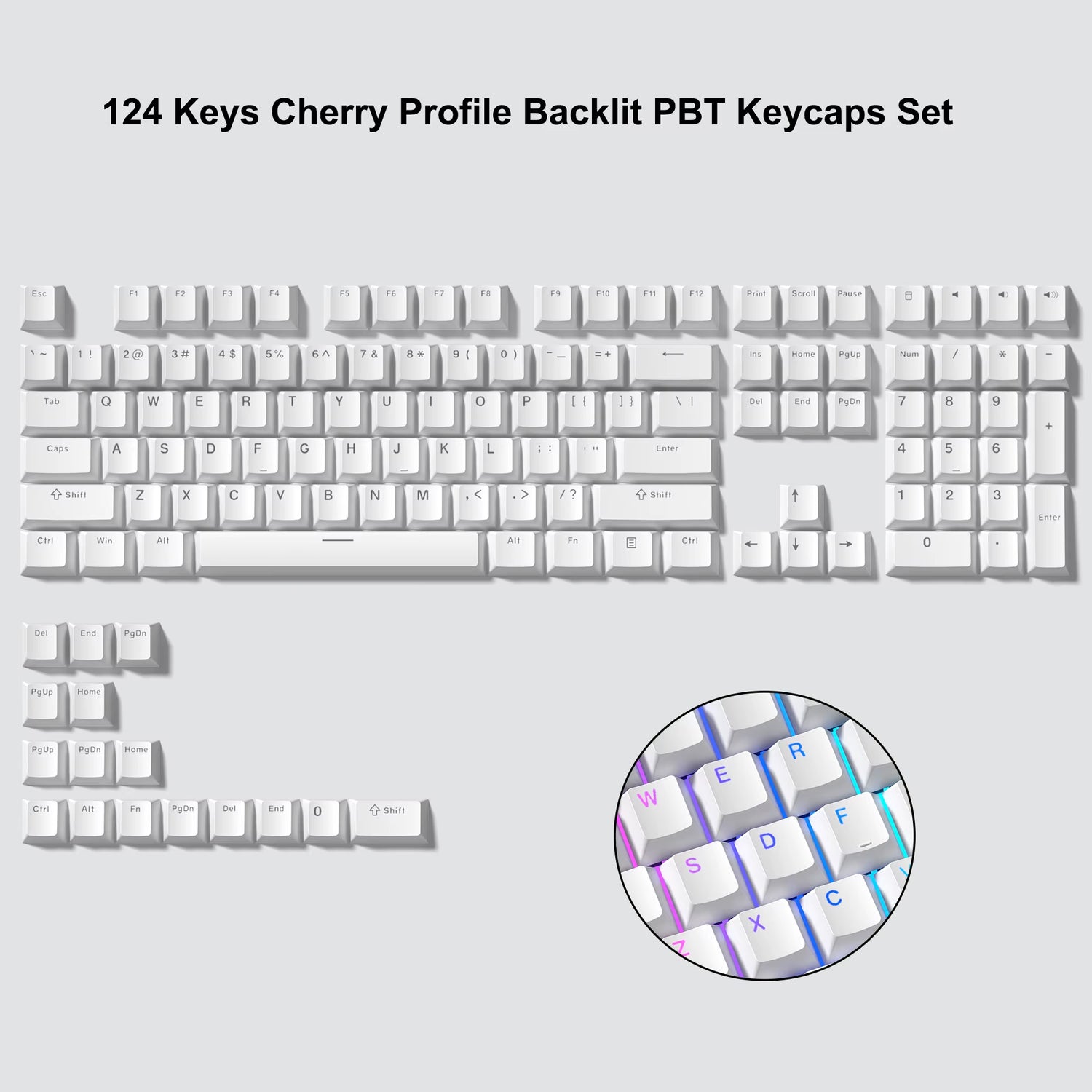 138 Keys Retro Brown Gray PBT Keycap – Mechanical Keyboard Keycap Set