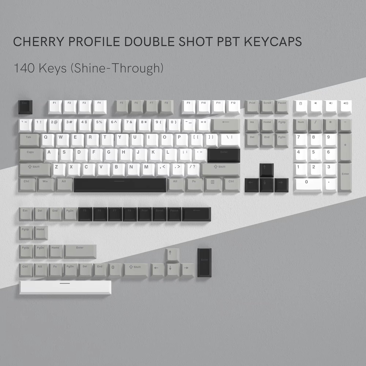 138 Keys Retro Brown Gray PBT Keycap – Mechanical Keyboard Keycap Set