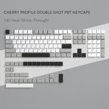 138 Keys Retro Brown Gray PBT Keycap – Mechanical Keyboard Keycap Set