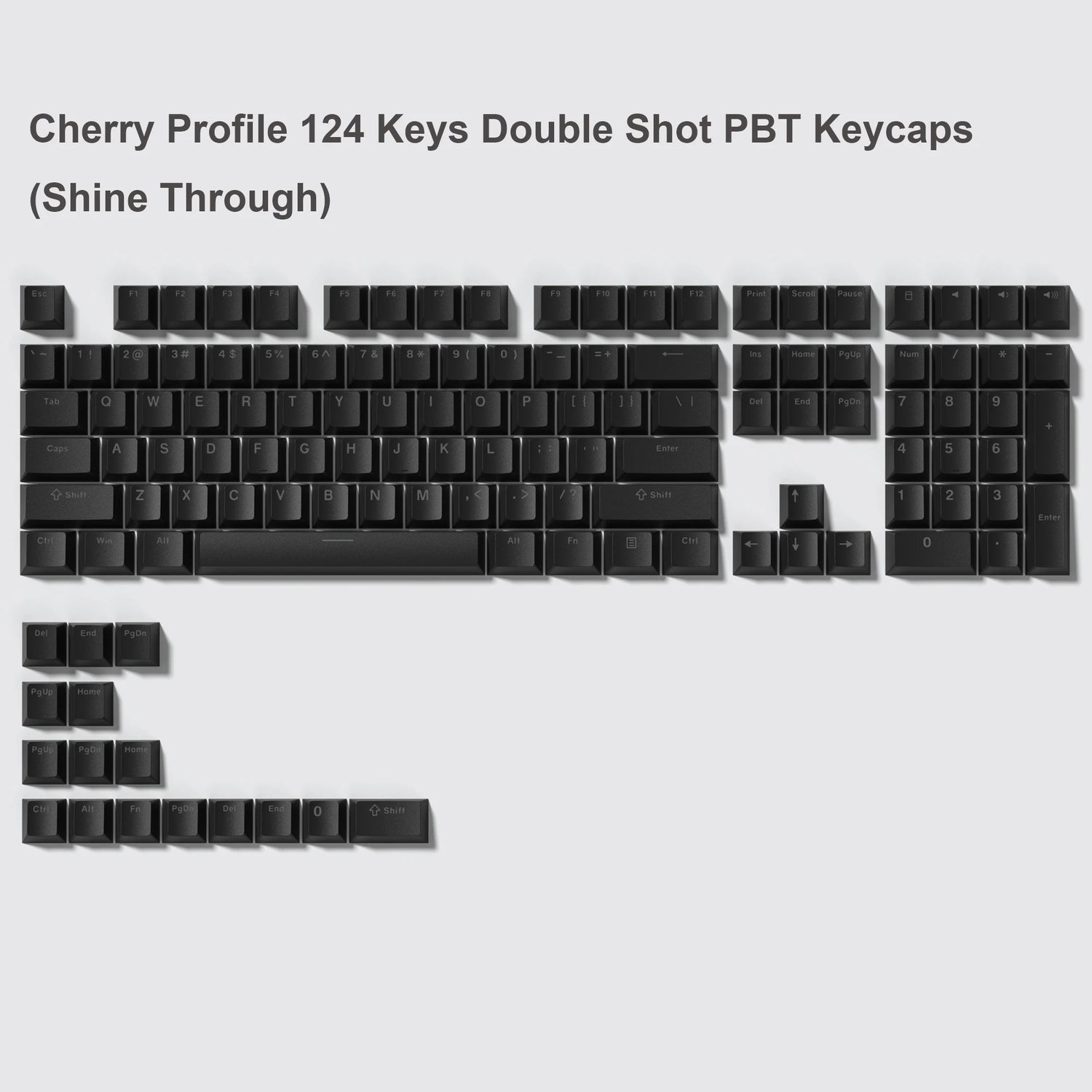 168 Keys Double Shot PBT Keycap Custom Keycap Cherry Profile Keyboard Keycaps for Cherry Gateron MX Switches Gaming Keyboard