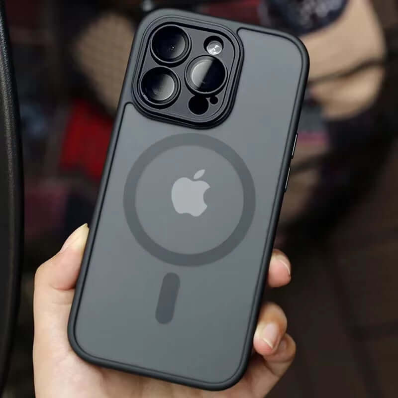 Magnetic Matte Translucent iPhone Case - Luxury Protection