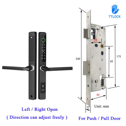Waterproof Smart Lock – Fingerprint, Password &amp; Card Access for Sliding Doors