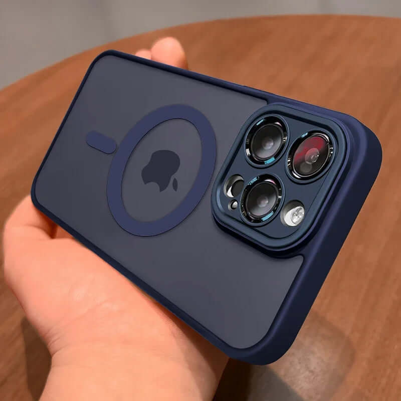 Magnetic Matte Translucent iPhone Case - Luxury Protection
