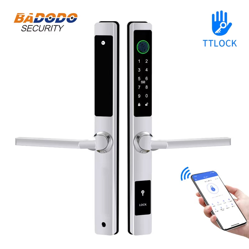 Waterproof Smart Lock – Fingerprint, Password &amp; Card Access for Sliding Doors