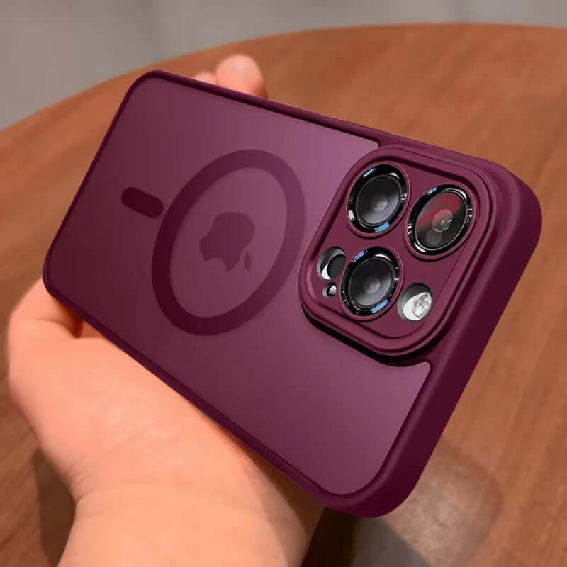 Magnetic Matte Translucent iPhone Case - Luxury Protection