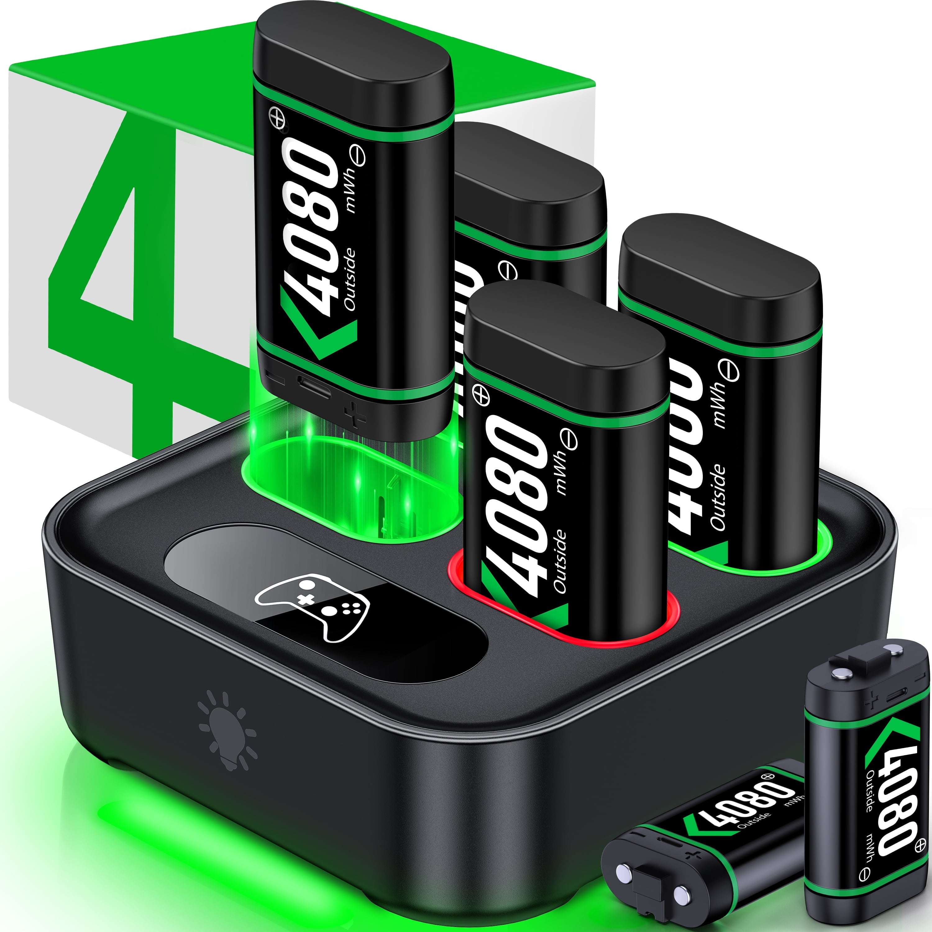 Xbox Controller Battery Pack for Xbox One/Xbox Series X|S, 6PCS 4080Mah Xbox Rechargeable Battery Packs &amp; Xbox Charger Station for Xbox One/One S/One X/One Elite