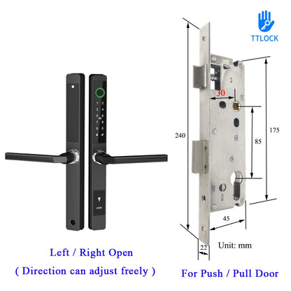 Waterproof Smart Lock – Fingerprint, Password &amp; Card Access for Sliding Doors