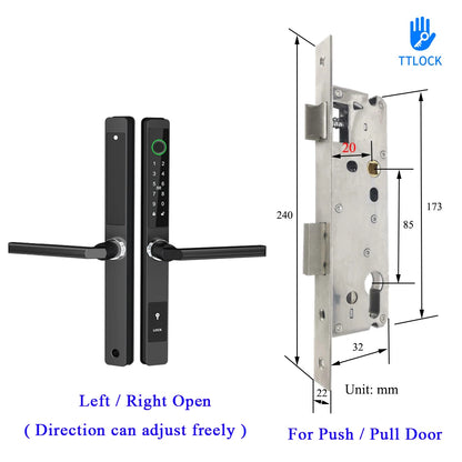 Waterproof Smart Lock – Fingerprint, Password &amp; Card Access for Sliding Doors