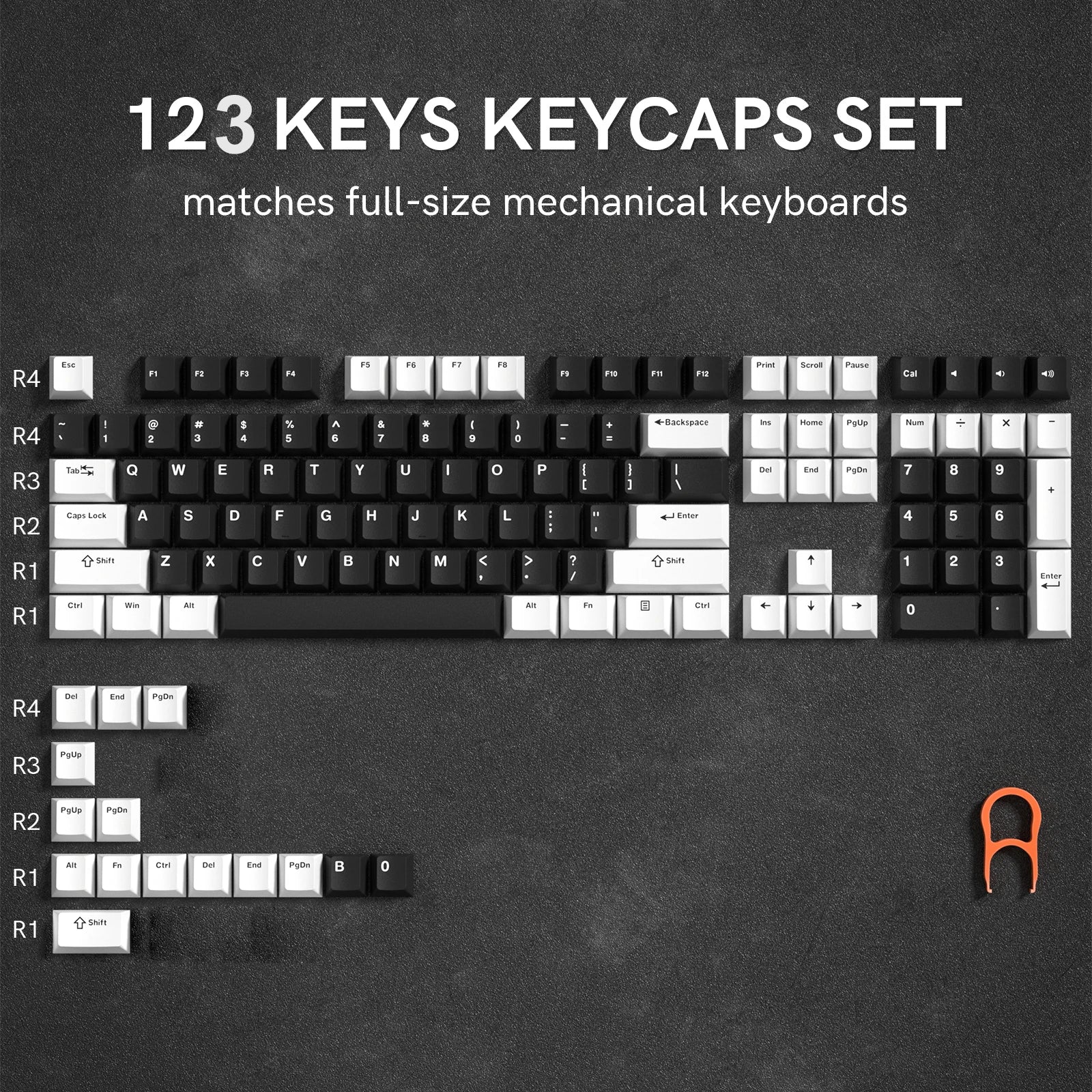 138 Keys Retro Brown Gray PBT Keycap – Mechanical Keyboard Keycap Set