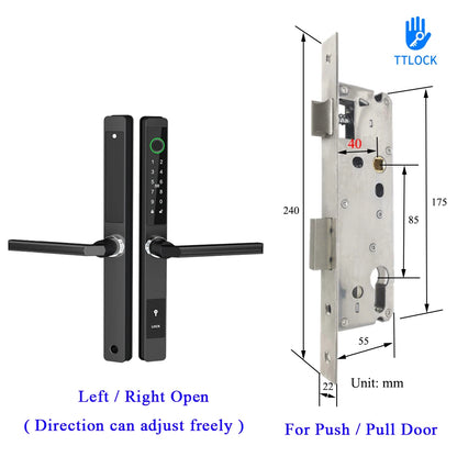Waterproof Smart Lock – Fingerprint, Password &amp; Card Access for Sliding Doors