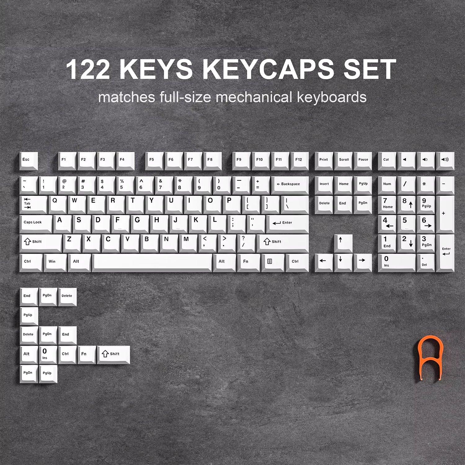 138 Keys Retro Brown Gray PBT Keycap – Mechanical Keyboard Keycap Set