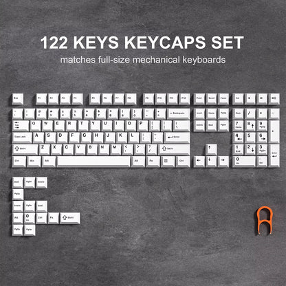 138 Keys Retro Brown Gray PBT Keycap – Mechanical Keyboard Keycap Set