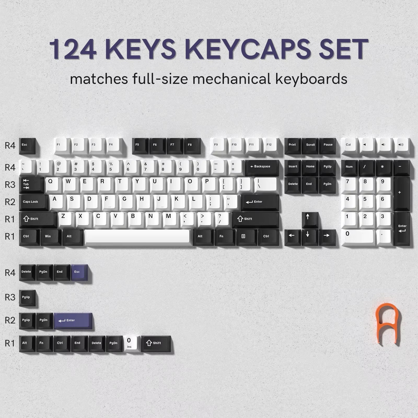 138 Keys Retro Brown Gray PBT Keycap – Mechanical Keyboard Keycap Set