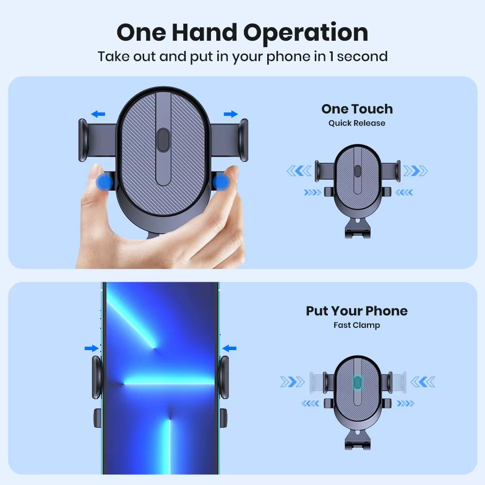 Car Phone Holder with Hook Clip – Universal Air Vent Mount